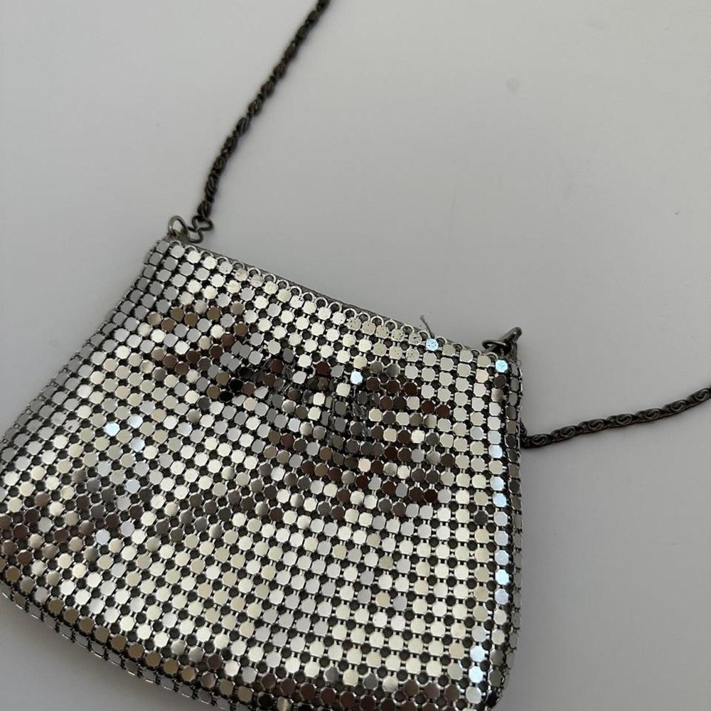 Vintage Silver Sequin Crossbody